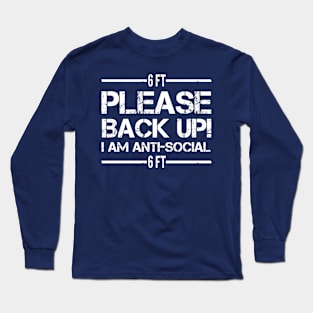 Social Distancing T-Shirt Quarintine Anti Social Introvert Long Sleeve T-Shirt